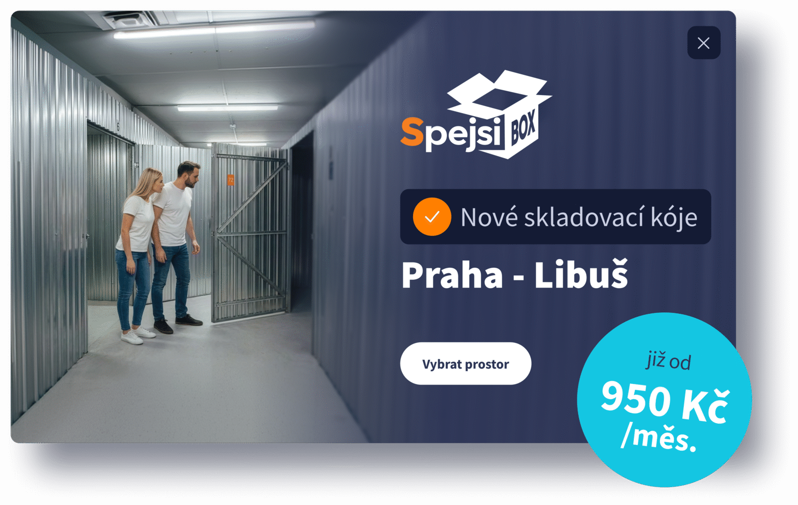 Spejsi Box – nové skladovací kóje Praha-Libuš, již od 950 Kč/měs.